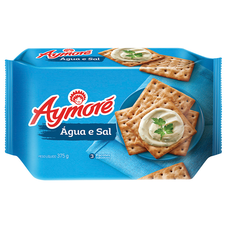 B2B Arguto BISCOITO AYMORÉ ÁGUA E SAL MULTIPACK 375G